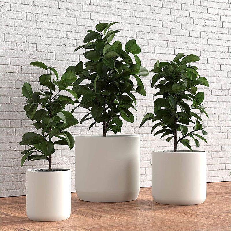 short and wide plant pot Flowerpot large calibre large ceramic short model simple creative gree – My Store