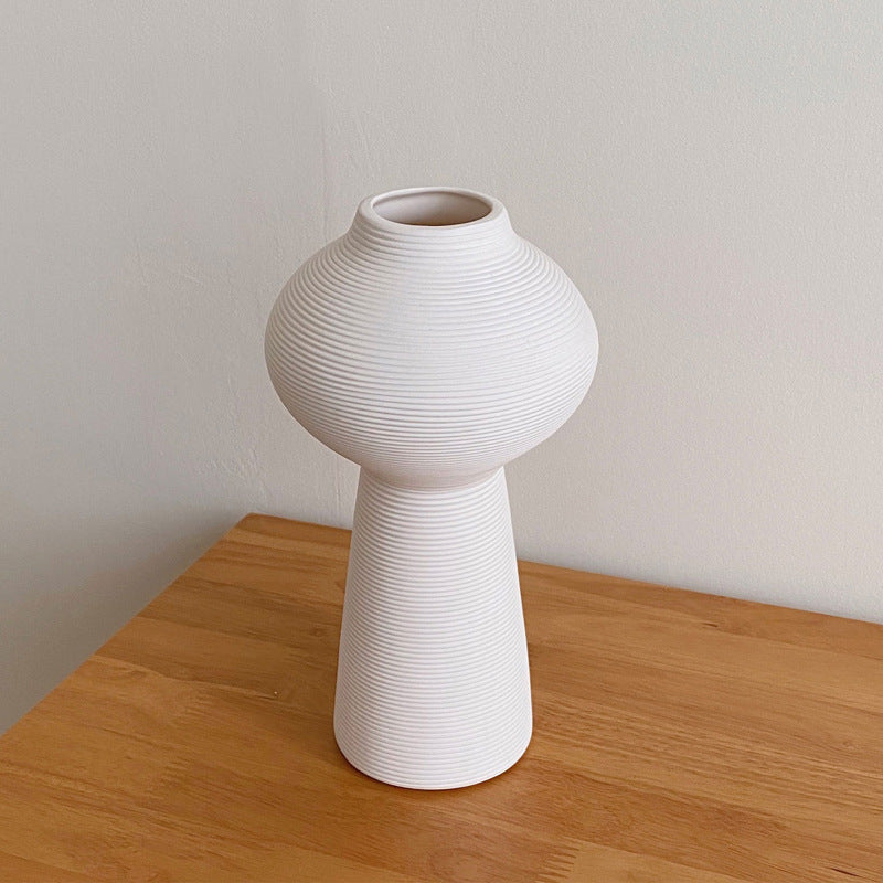 Scandinavian Modern Ins Ceramic Vase Dry Flower Arrangement Living Room Bookcase Wine Cabinet Sample Room Decorative Accessories