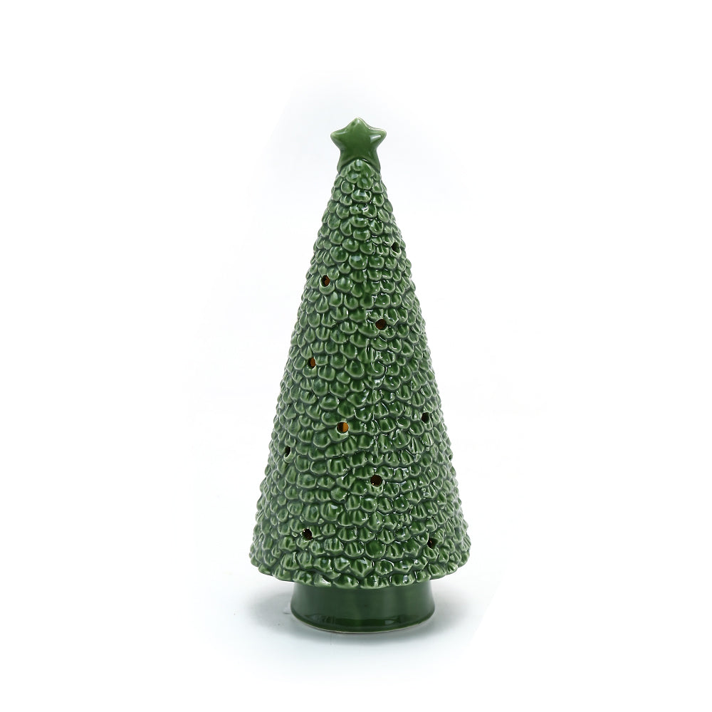 Custom Christmas Decoration Supplies Ceramic Xmas Tree With LED High quality LED Lighted Christmas tree decoration ceramic christmas tree