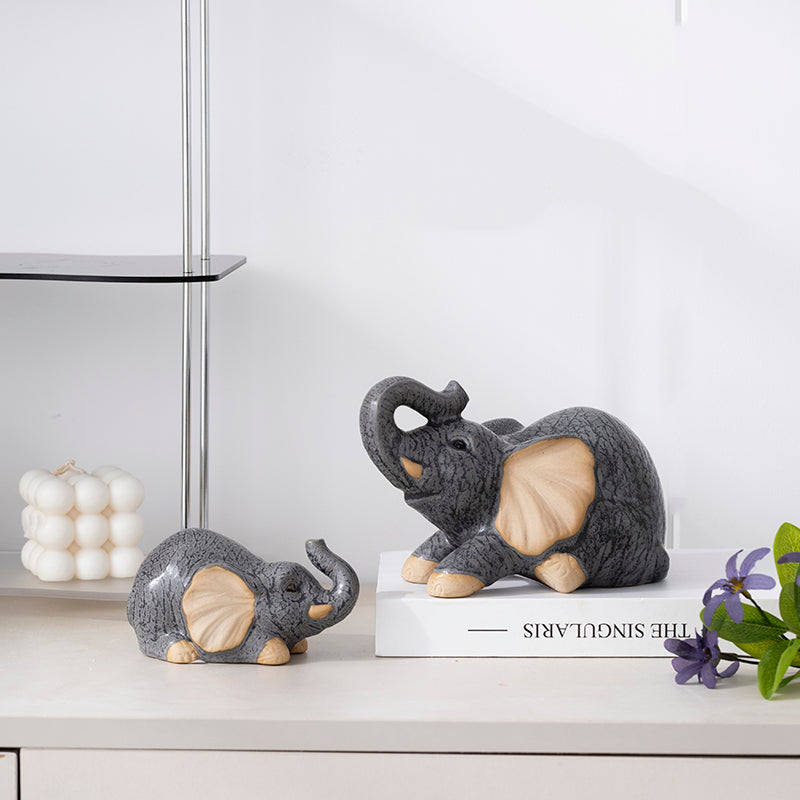 Elephant Plant Window Box Dark Mini Ceramic Planter Cute Animal Succulent Planter Planter Decoration