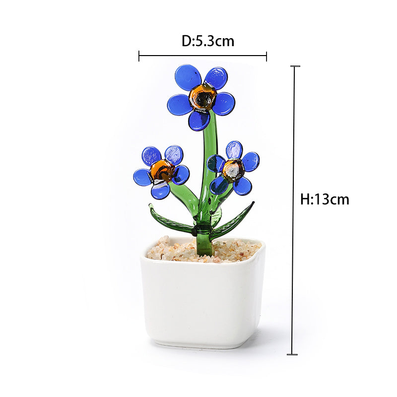 Glazed potted plants modern minimalist style glazed ornaments potted plant pots cactus bell orchid flower