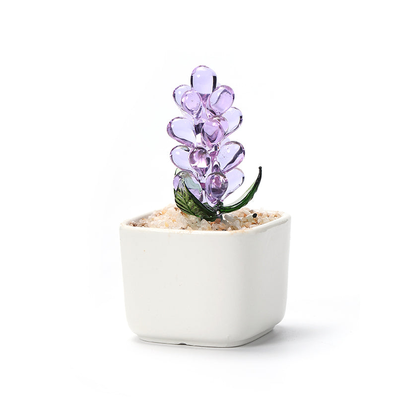 Glazed potted plants modern minimalist style glazed ornaments potted plant pots cactus bell orchid flower