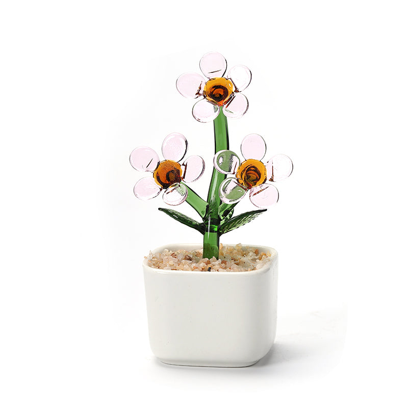 Glazed potted plants modern minimalist style glazed ornaments potted plant pots cactus bell orchid flower