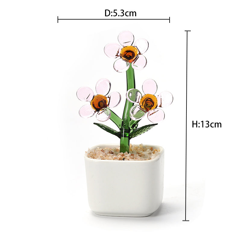 Glazed potted plants modern minimalist style glazed ornaments potted plant pots cactus bell orchid flower