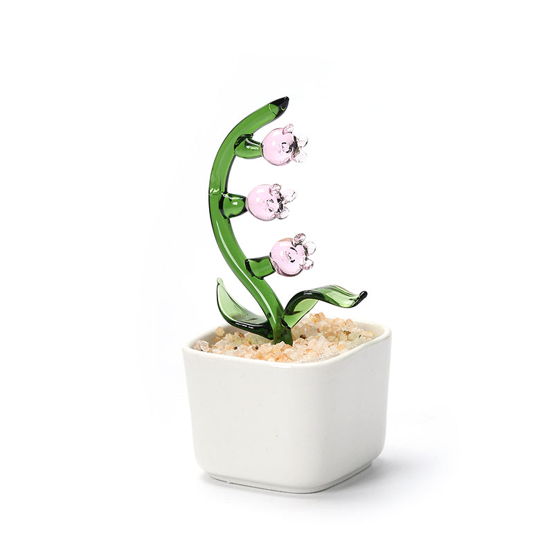 Glazed potted plants modern minimalist style glazed ornaments potted plant pots cactus bell orchid flower