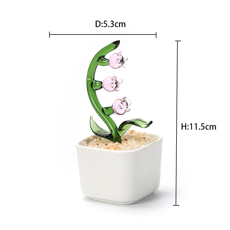 Glazed potted plants modern minimalist style glazed ornaments potted plant pots cactus bell orchid flower