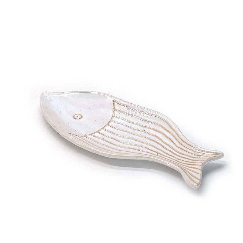 Ceramic Dinnerware Set Bisque Fish Plates Set Of 3