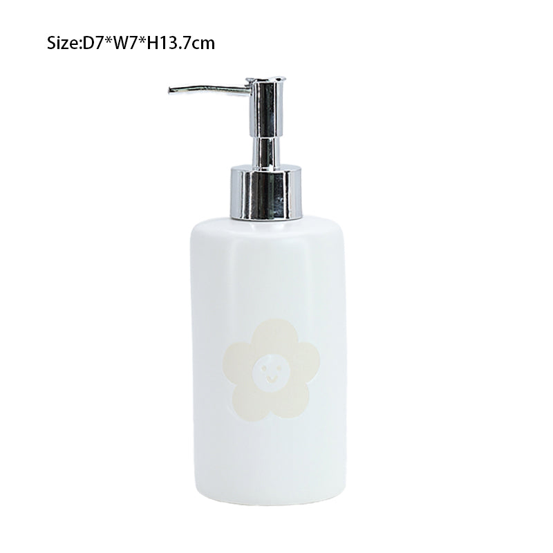 Modern European Style Black White Flower Matte Home Bathroom 4 Piece Set (Total 4 Pieces) Luxury Bathroom Products Hotel Supplies