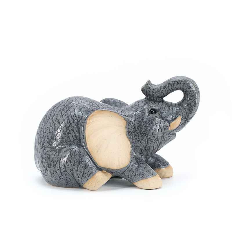 Elephant Plant Window Box Dark Mini Ceramic Planter Cute Animal Succulent Planter Planter Decoration
