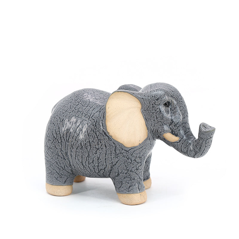 Elephant Plant Window Box Dark Mini Ceramic Planter Cute Animal Succulent Planter Planter Decoration