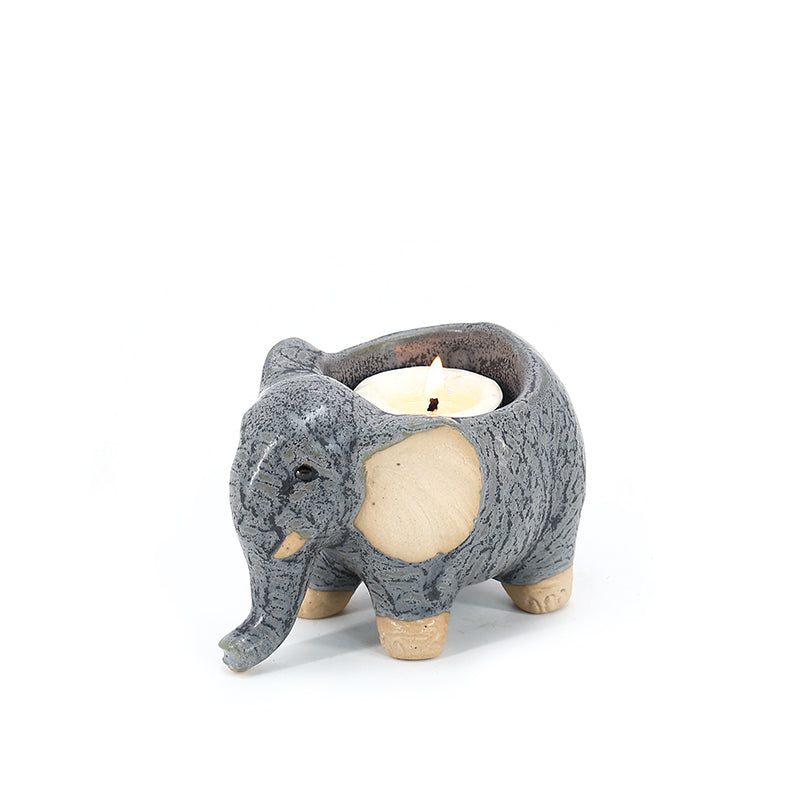 Elephant Plant Window Box Dark Mini Ceramic Planter Cute Animal Succulent Planter Planter Decoration