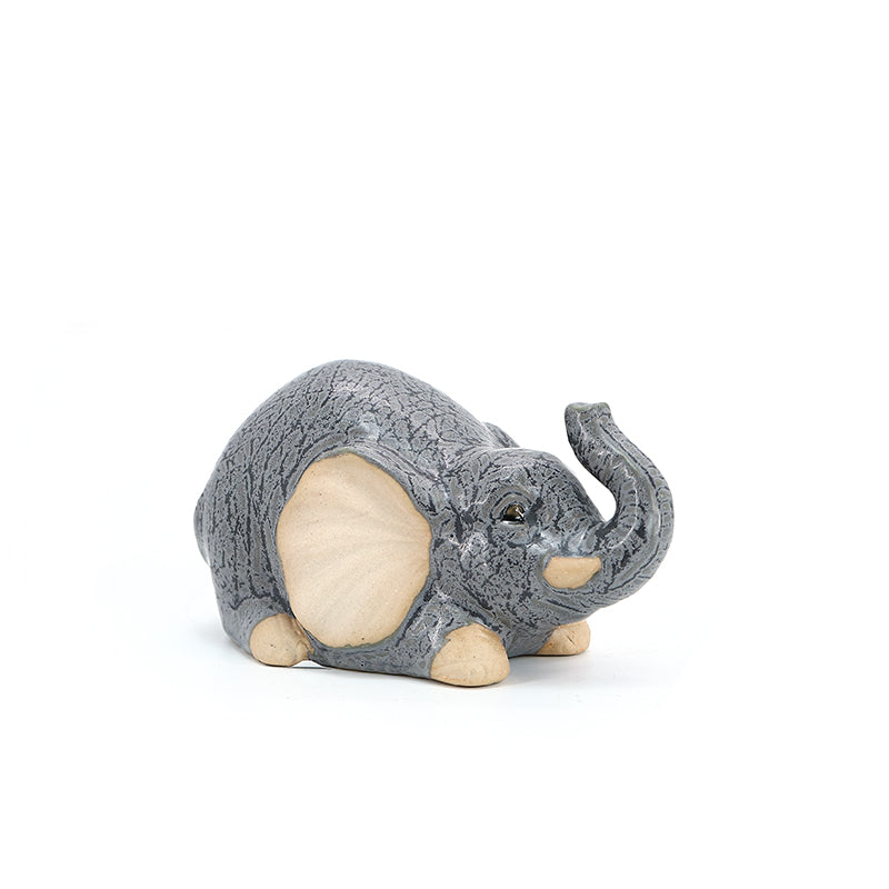 Elephant Plant Window Box Dark Mini Ceramic Planter Cute Animal Succulent Planter Planter Decoration