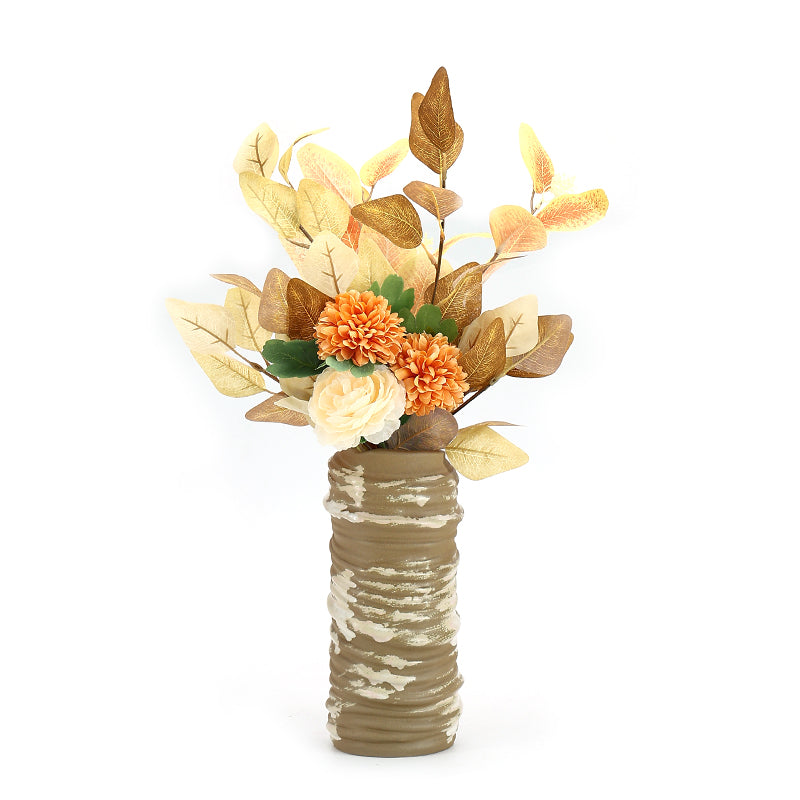High quality customizable art crinkly design flower arrangement vase unique home decoration ceramic vase