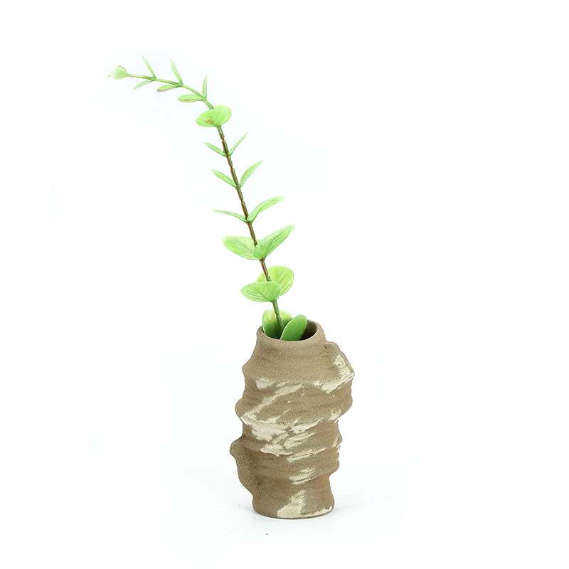 High quality customizable art crinkly design flower arrangement vase unique home decoration ceramic vase