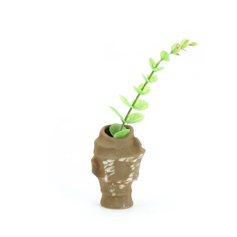 High quality customizable art crinkly design flower arrangement vase unique home decoration ceramic vase
