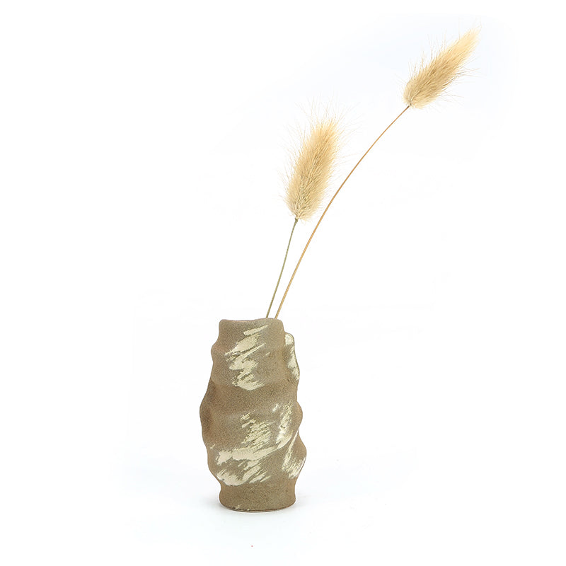 High quality customizable art crinkly design flower arrangement vase unique home decoration ceramic vase