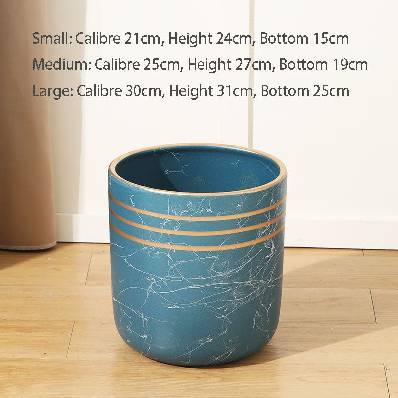 Flowerpot large calibre large ceramic short model simple creative green plant potting
