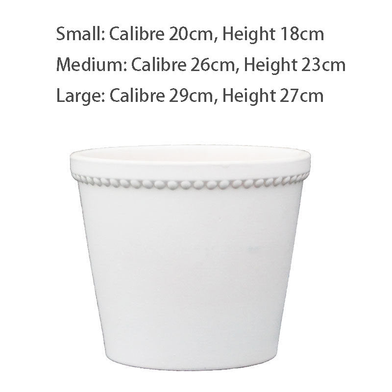 Flowerpot large calibre large ceramic short model simple creative green plant potting