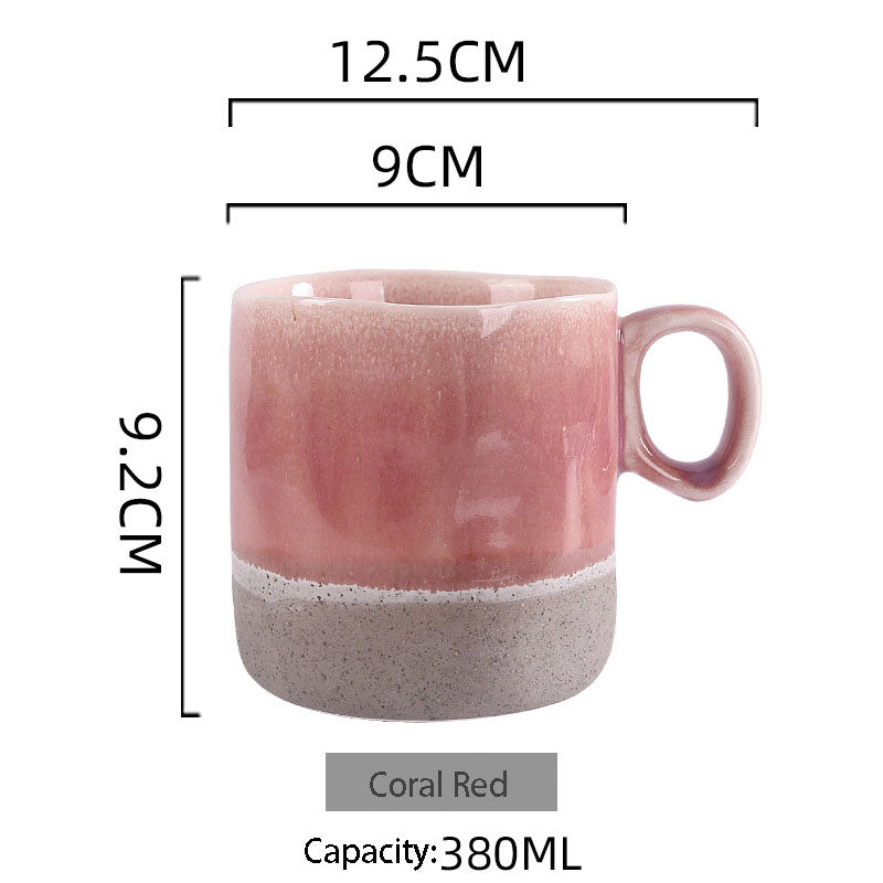 Creative Kiln Change Scandinavian Retro Large Capacity Ins Mug Household High-value Christmas Gifts Ceramic Mugs