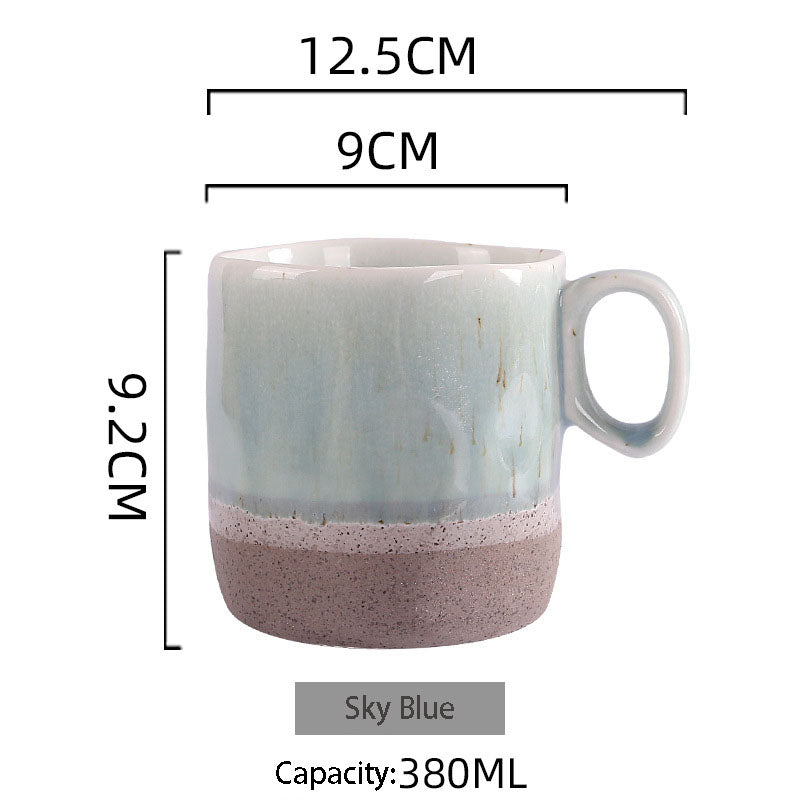 Creative Kiln Change Scandinavian Retro Large Capacity Ins Mug Household High-value Christmas Gifts Ceramic Mugs