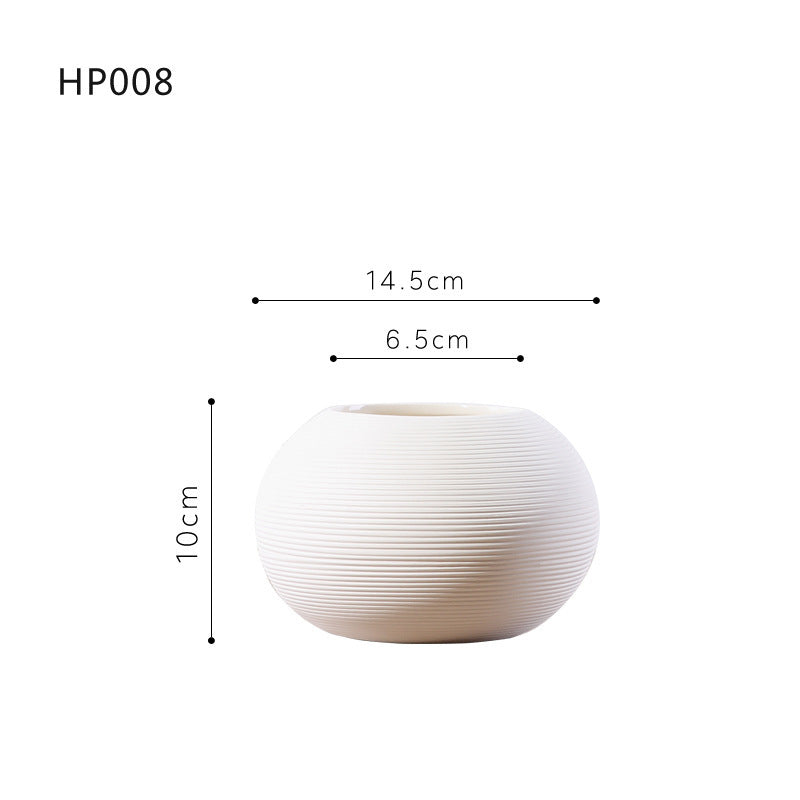 Scandinavian Modern Ins Ceramic Vase Dry Flower Arrangement Living Room Bookcase Wine Cabinet Sample Room Decorative Accessories