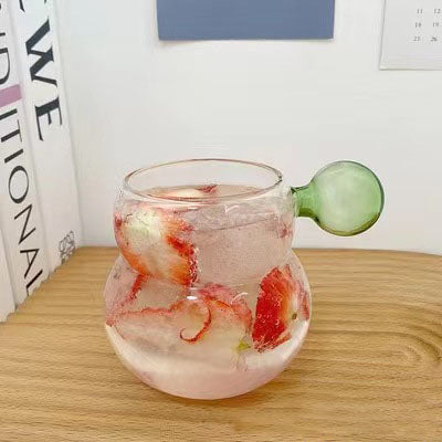 High-value Ins Christmas Glass Creative Three- Dimensional Mug Glass Heat-resistant Three-dimensional Cartoon Christmas Gift Mug
