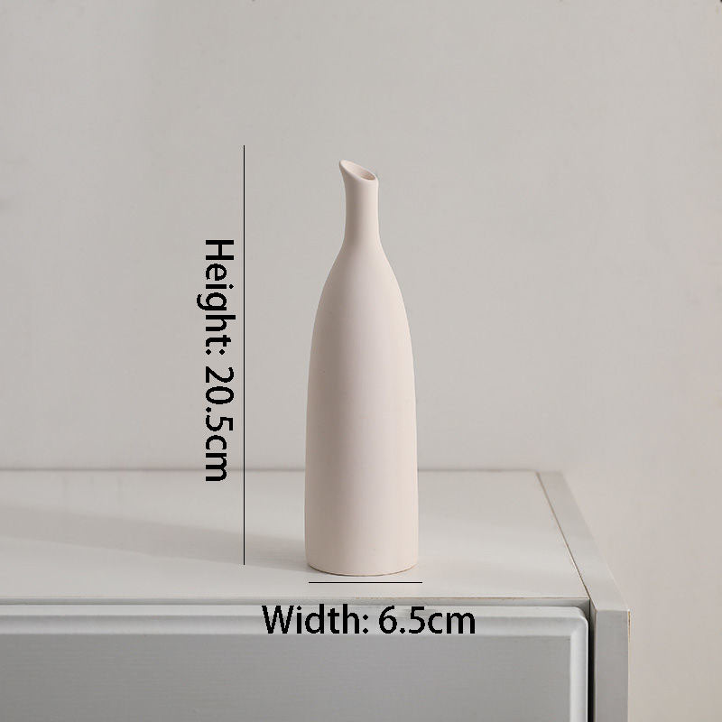 Antique Vases Plain Embryo Ceramics Ins Style High Value Flower Arrangement Wine Cabinet Decorations Ornaments Crafts