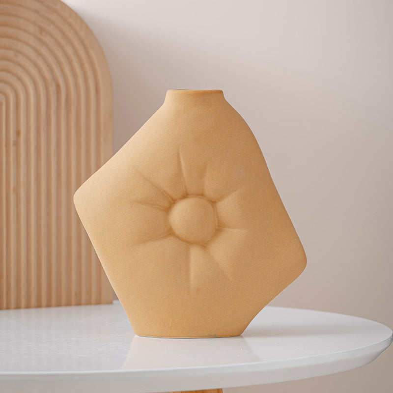 Holding Pillow Vase Ceramic Ornament Vase Ceramic Premium Sense Crafts Home Decoration Factory Direct Sale