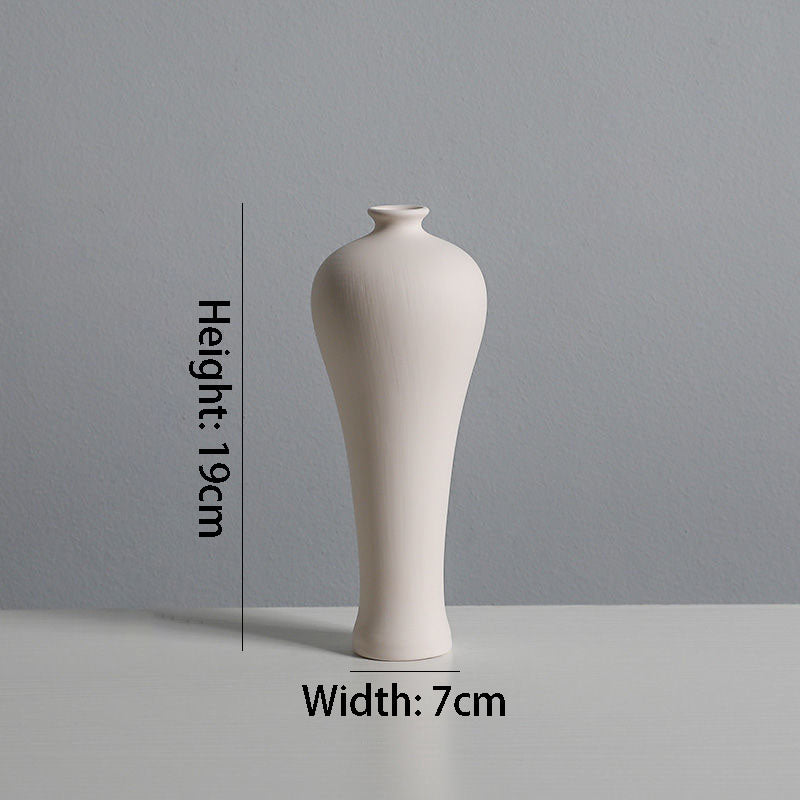 Antique Vases Plain Embryo Ceramics Ins Style High Value Flower Arrangement Wine Cabinet Decorations Ornaments Crafts