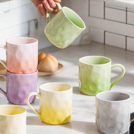 High-color Gradient Mug Companion Gift Women Mug Home Design Ceramic Mug Couple Breakfast Mug Gift