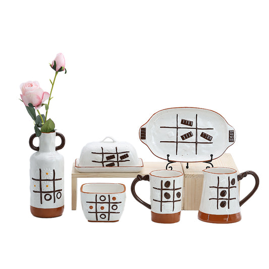Plate and Bowl Set 6 Piece Ceramic Tableware Set Tableware Set Shatterproof Ceramic Tableware Set Tableware White