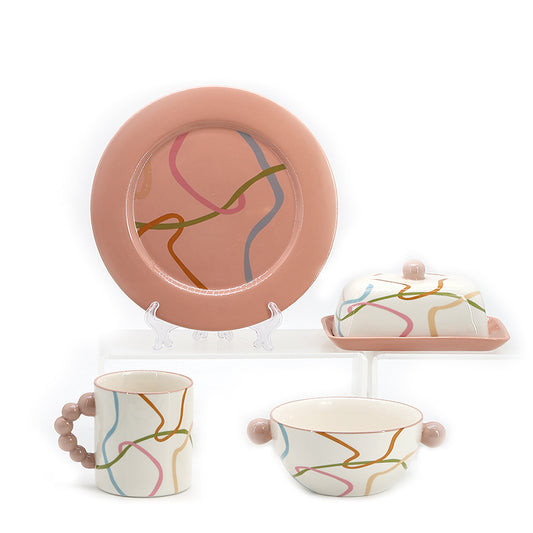 Dinnerware set Line Series Ceramic Cups Ceramic Supplies Tableware Kitchenware