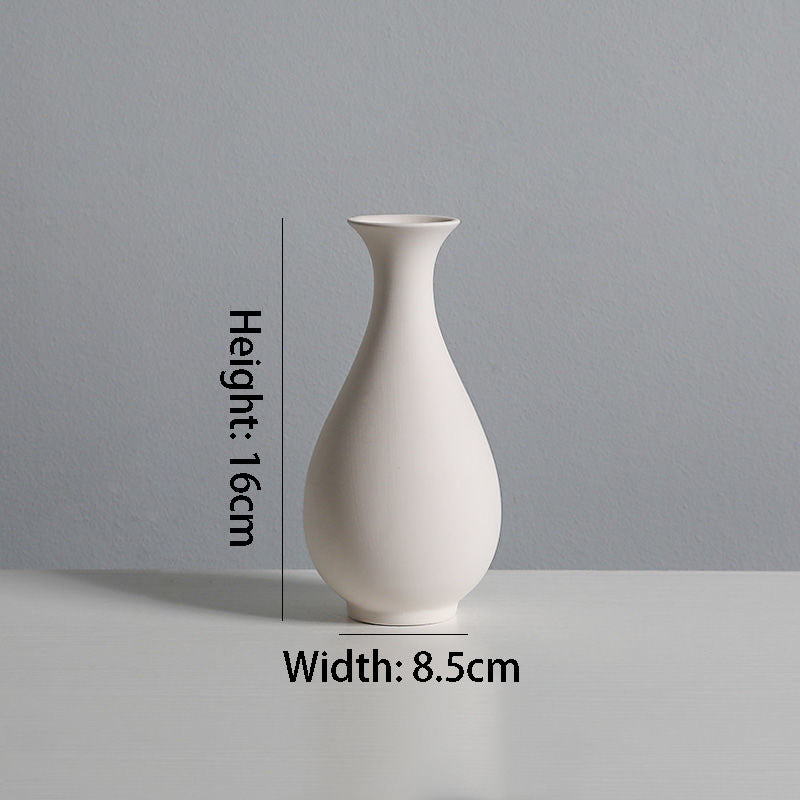 Antique Vases Plain Embryo Ceramics Ins Style High Value Flower Arrangement Wine Cabinet Decorations Ornaments Crafts
