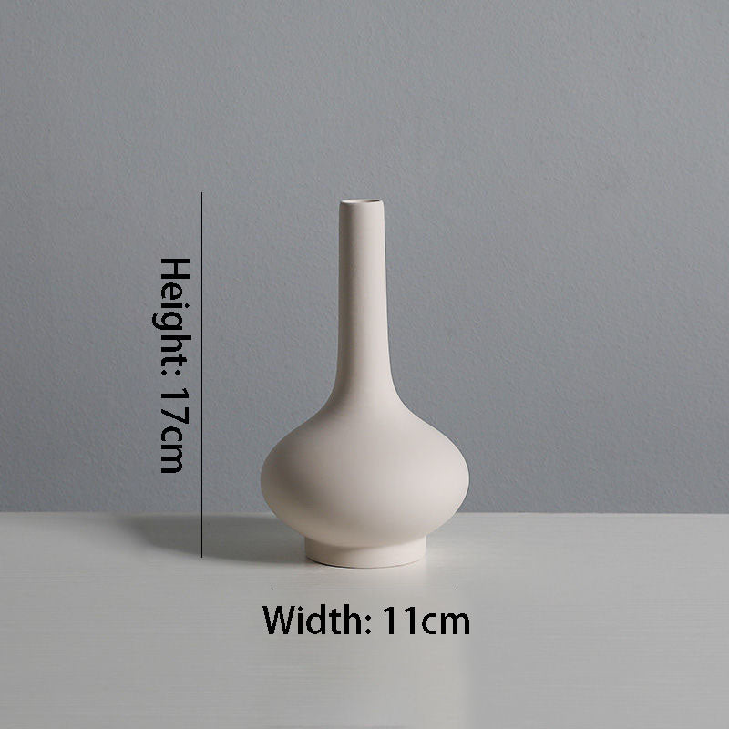 Antique Vases Plain Embryo Ceramics Ins Style High Value Flower Arrangement Wine Cabinet Decorations Ornaments Crafts