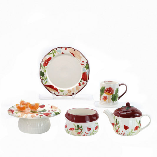Ceramic Dinnerware Set 2023 hot selling chinaware dinnerware set ceramic flower bowl kitchen accessories bowl and plate sets
