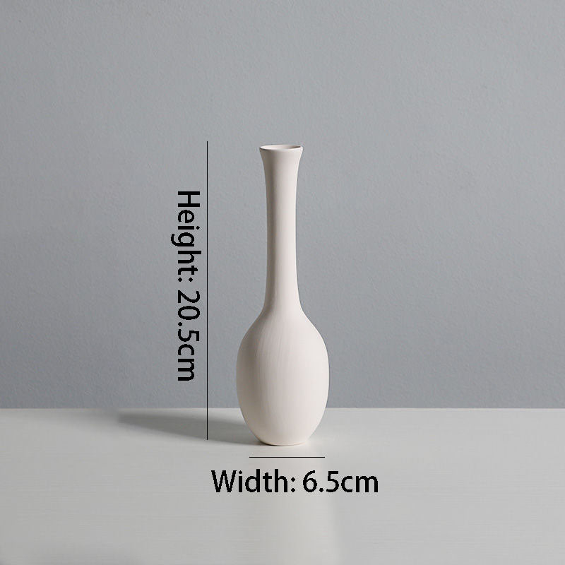 Antique Vases Plain Embryo Ceramics Ins Style High Value Flower Arrangement Wine Cabinet Decorations Ornaments Crafts