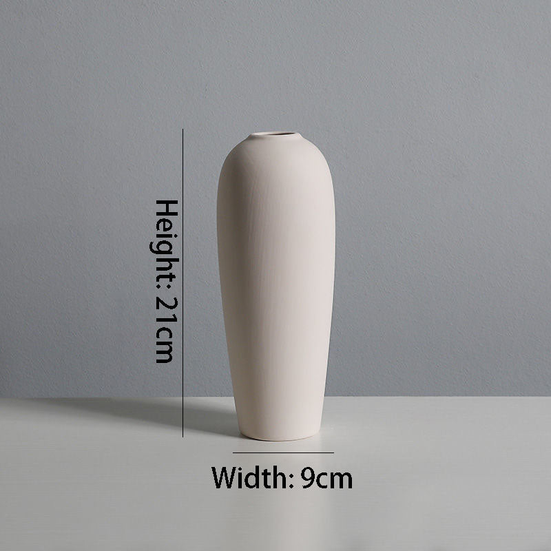 Antique Vases Plain Embryo Ceramics Ins Style High Value Flower Arrangement Wine Cabinet Decorations Ornaments Crafts