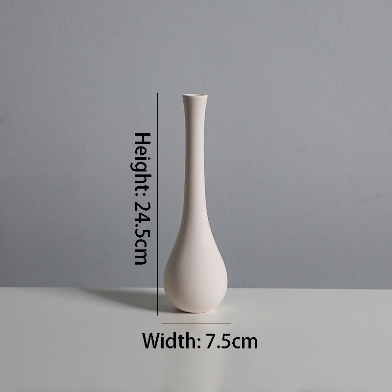 Antique Vases Plain Embryo Ceramics Ins Style High Value Flower Arrangement Wine Cabinet Decorations Ornaments Crafts