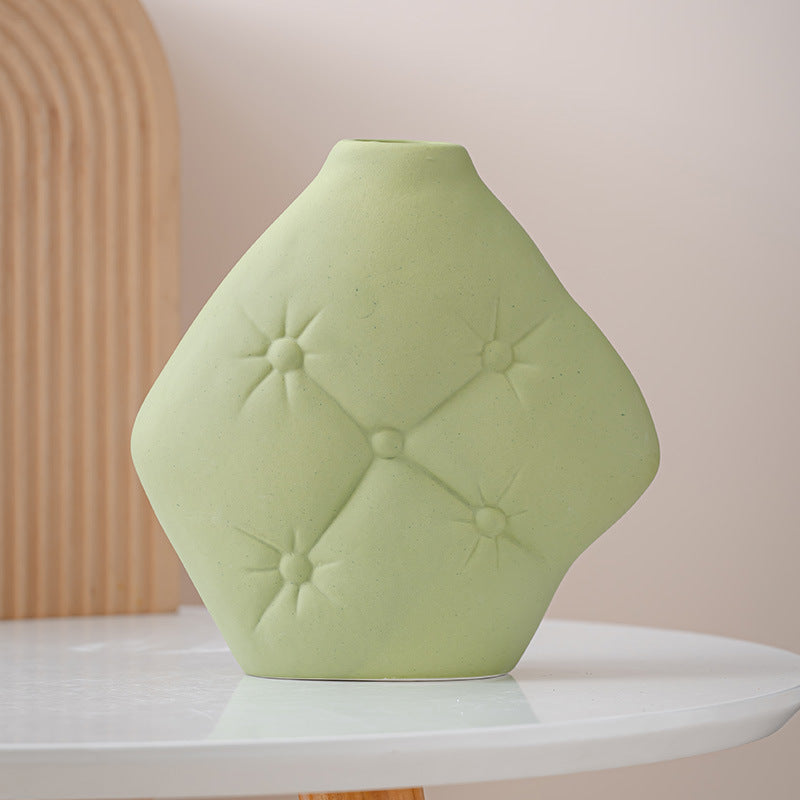 Holding Pillow Vase Ceramic Ornament Vase Ceramic Premium Sense Crafts Home Decoration Factory Direct Sale