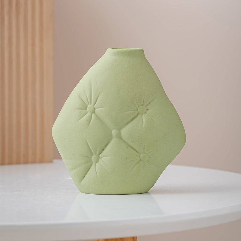 Holding Pillow Vase Ceramic Ornament Vase Ceramic Premium Sense Crafts Home Decoration Factory Direct Sale
