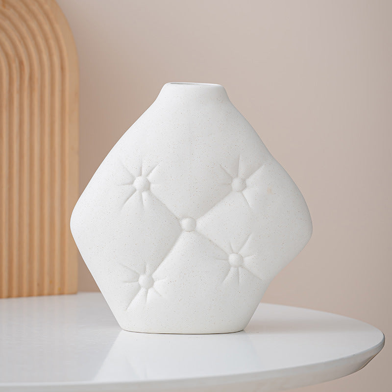 Holding Pillow Vase Ceramic Ornament Vase Ceramic Premium Sense Crafts Home Decoration Factory Direct Sale
