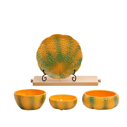Pumpkin Cutlery Set Modern Kitchen Cutlery Set Luxury pumpkin shape pumpkin colour high quality ceramic