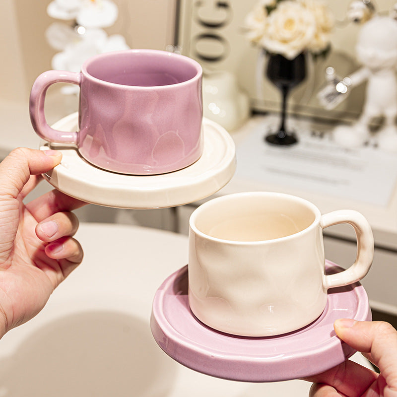 Ceramic Coffee Mug Exquisite Mug Afternoon Tea Cup Tea Cup Couple Cup Saucer French Female High-value Cup Gift