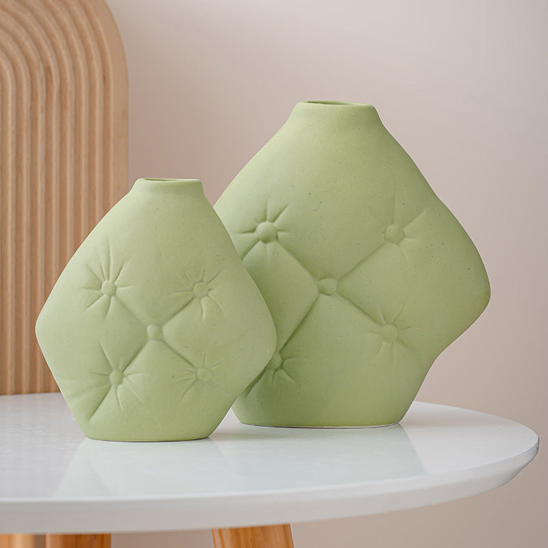 Holding Pillow Vase Ceramic Ornament Vase Ceramic Premium Sense Crafts Home Decoration Factory Direct Sale