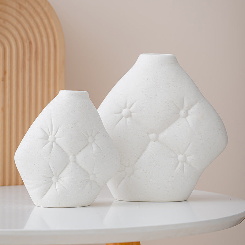 Holding Pillow Vase Ceramic Ornament Vase Ceramic Premium Sense Crafts Home Decoration Factory Direct Sale