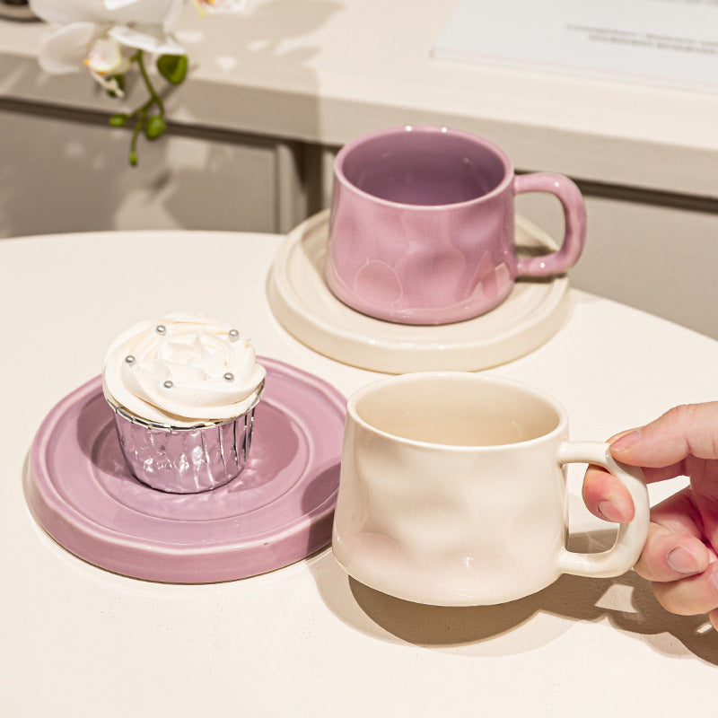Ceramic Coffee Mug Exquisite Mug Afternoon Tea Cup Tea Cup Couple Cup Saucer French Female High-value Cup Gift