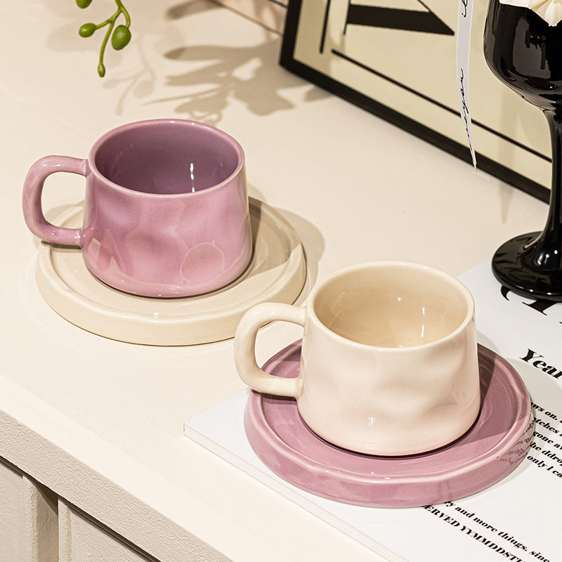 Ceramic Coffee Mug Exquisite Mug Afternoon Tea Cup Tea Cup Couple Cup Saucer French Female High-value Cup Gift