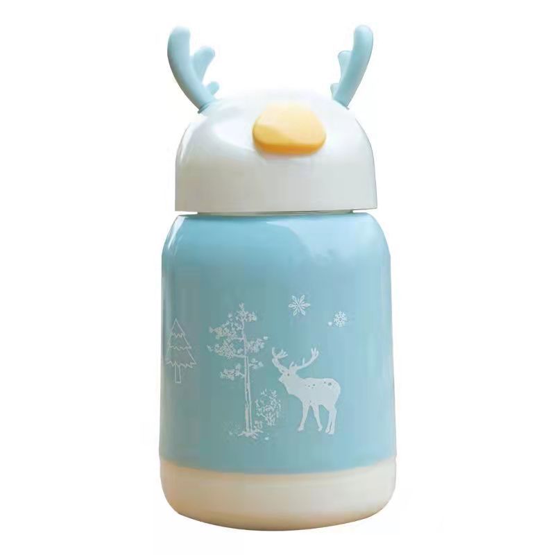 Children's Cartoon Cup Christmas Small Gift Opening Attraction Gift Giving Double Glass Mug Students