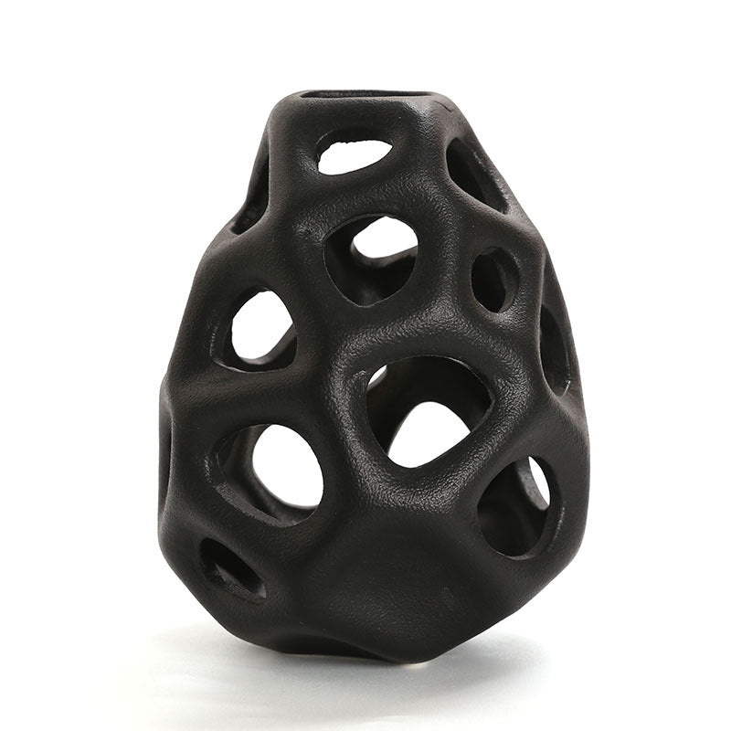 Modern Minimalist Ceramic Geometric Hollow Minimalist Creative Decoration Fashion Home Sample Room Soft Decorations Ornament