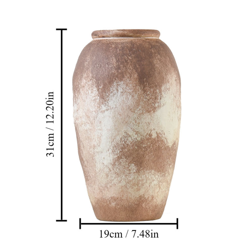 Rustic Handmade Pottery Flower Pot Ceramic Vase For Home Decoration Antique Ceramic Combination Vase Arrangement for Home Decoration